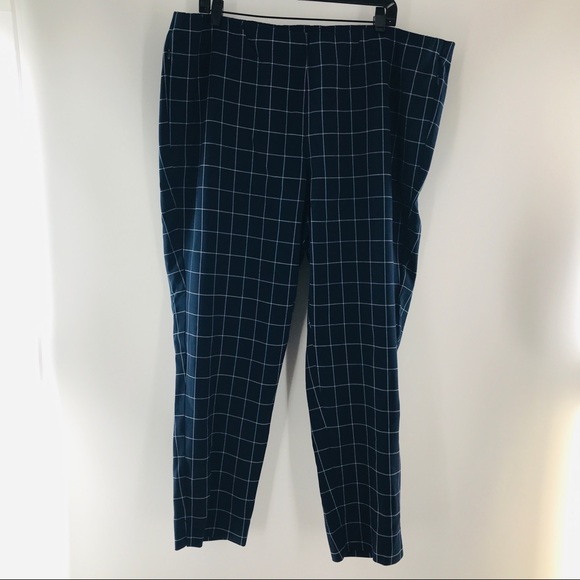 NWT J. Jill Essential Cotton Stretch Navy Plaid - Picture 10 of 10
